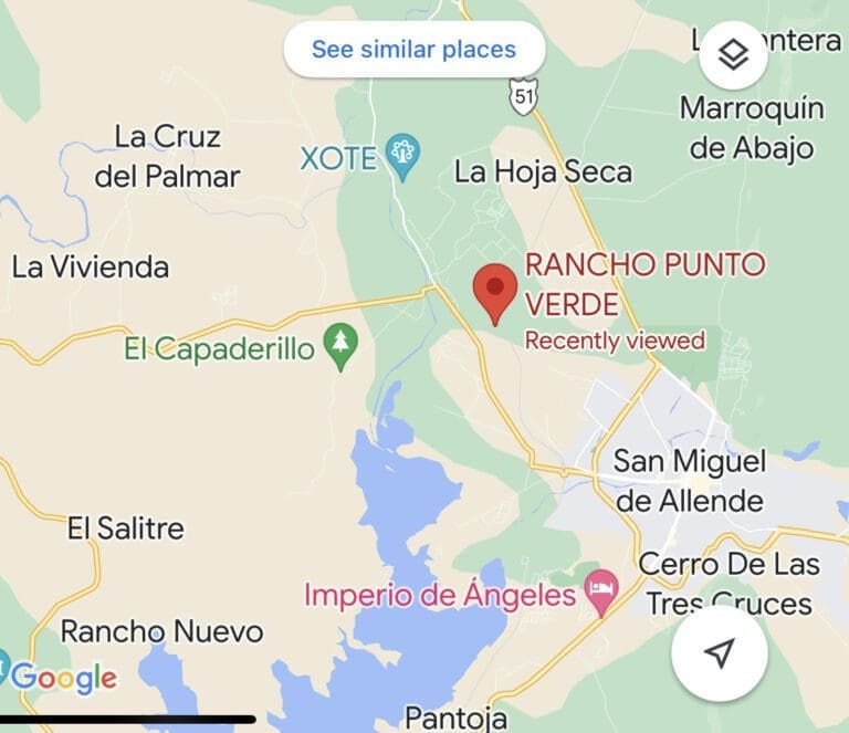Rancho Punto Verde - Areal Map